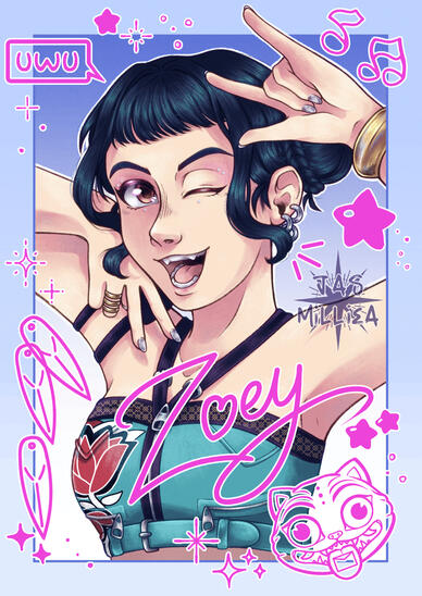 2026.Huntrix fanart - Zoey