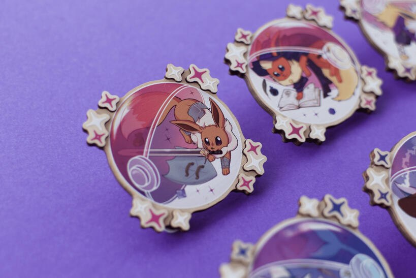 2025.Pokemon wooden pin collection